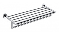 X-ROUND półka na ręczniki z relingiem 600mm, chrom