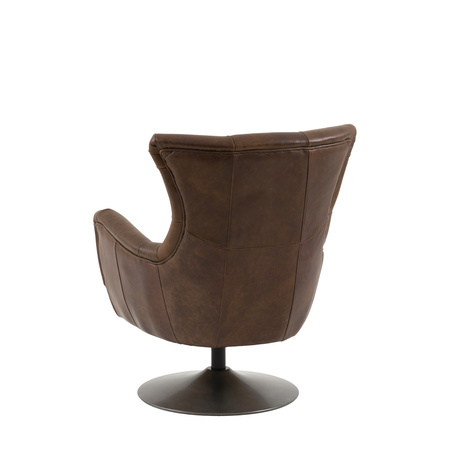 Bristol Swivel Chair Brown Leather 700x810x950mm