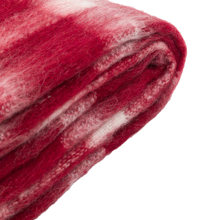 Heritage Check Faux Mohair Throw Red 1300x1700mm