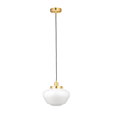 Camberley 1 Pendant Light Brass Opal Glass