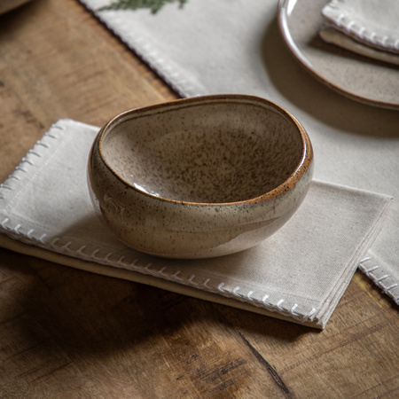 Speckle Glaze Bowl Oatmeal (4pk)
