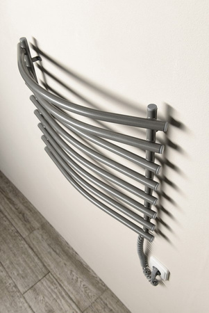 Elektryczna suszarka na ręczniki, 570x465mm, 72W, szary metalik (RAL9007)