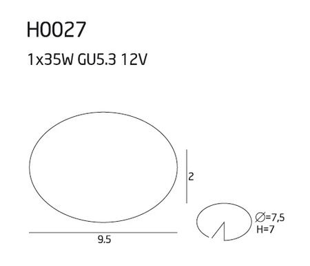 Oprawa halogenowa H0027