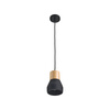 Lampa wisząca CONCRETE 12 cm- czarny beton, drewno