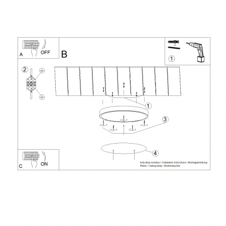 Plafon ONYX 60 biały LED 3000K