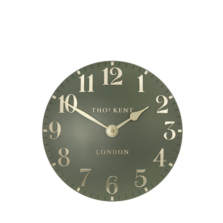 Arabic Wall Clock Lichen Green 12in