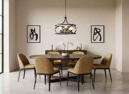 LAMPA WISZĄCA LOFT CZARNO-MOSIĘŻNA ASTILA W6