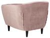 Fotel Ria – tkanina Vic Dusty Rose 18, nogi z drewna kauczukowego czarne ACTONA