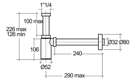 RAK-DUO syfon umywalkowy ABS