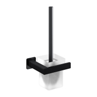 NELSON szczotka toaletowa wisząca, czarny mat