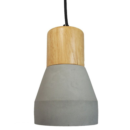 Lampa wisząca CONCRETE  12 cm- szary beton, drewno