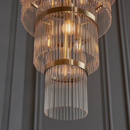 Marietta Grand 21 Pendant Light Antique Brass