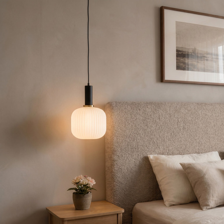LAMPA WISZĄCA LOFT BIAŁO-CZARNA GATO