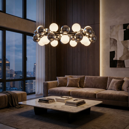 NOWOCZESNA LAMPA WISZĄCA CZARNA SAONA W42