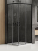 KABINA PRIME BLACK PROSTOKĄTNA U 110x80x200 CZYSTE 6mm ACTIVE SHIELD
