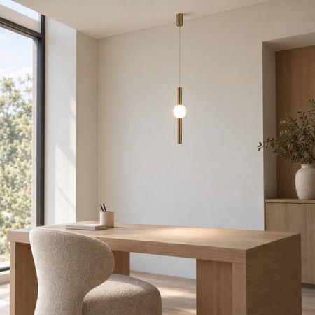 Lampa wisząca O-LINE 63 - LED, 63 cm, mosiądz