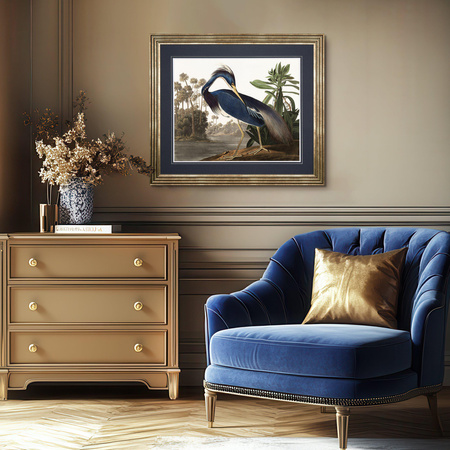 Louisiana Heron Framed Art 880x10x760mm