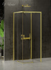 KABINA PRIME LIGHT GOLD PROSTOKĄTNA PRZYŚCIENNA L 100x70x200 CZYSTE 6mm ACTIVE SHIELD