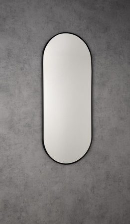 AROWANA lustro owalne w ramie 50x120cm, czarny mat