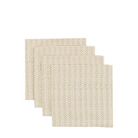 Arbor Leaf Napkins Natural 4pk 450x450mm