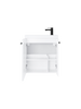 Szafka łazienkowa wisząca z umywalką 55 cm biały mat uchwyt czarny mat NOOK 010-SU55-04+TR41366