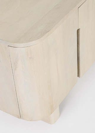 Szafka RTV Bizzotto SERAPIS 140 cm — 4 drzwi, drewno mango