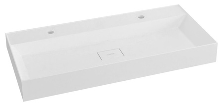 GODIVA umywalka kompozytowa podwójna, 96x44cm, biały