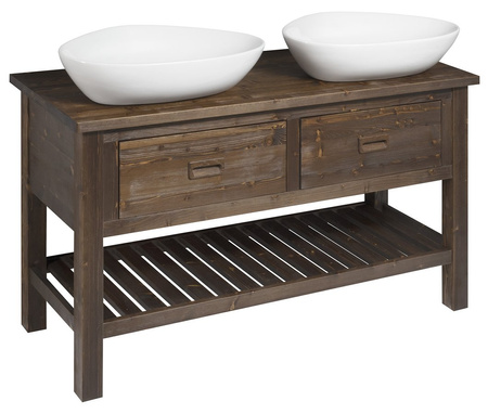 BRAND szafka pod umywalkę 130x73x50cm, świerk bejcowany