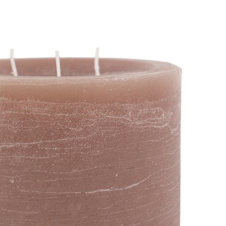 Pillar Candle Rustic Taupe 150x150x150mm