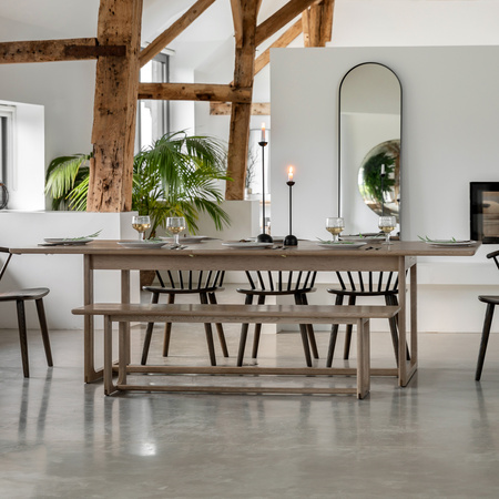 Craft Ext Dining Table Smoked 2000/2500x950x750mm