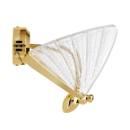 Lampa ścienna BEE LED 22 cm - złoty kinkiet dekoracyjny