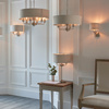 Highclere 3 Pendant Lght Chrome&Natural 350-1200mm