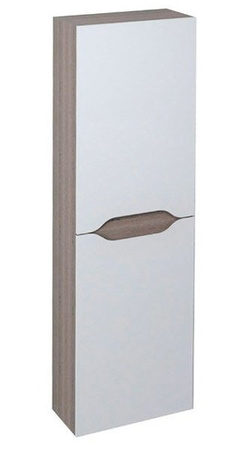 WAVE szafka wysoka 40x140x20cm, biała/mali wenge