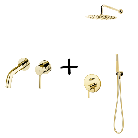 FLUSSO ZESTAW PRYSZNICOWY + BATERIA UMYWALKOWA PODTYNKOWA