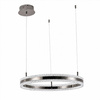Lampa wisząca ARKADIA LED 60 cm - tytanowa z kryształowym pierścieniem