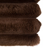Ribbed Faux Fur Throw Chocolate 1300x1700mm