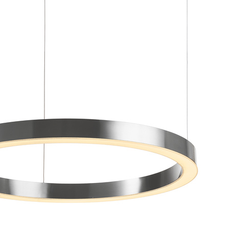 Lampa wisząca CIRCLE 80 cm - LED, ring nikiel szczotkowany