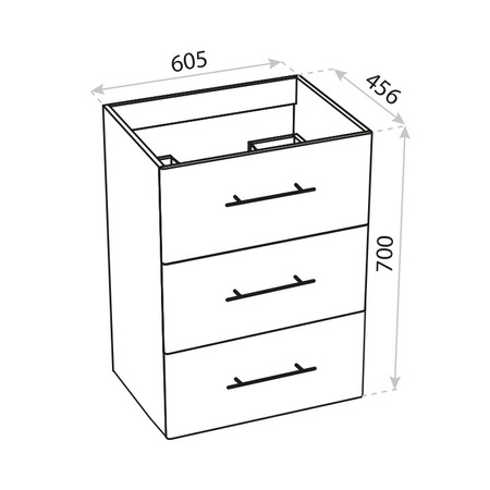 Szafka stojąca Reno White 600