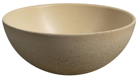 MINOR umywalka betonowa nablatowa, średnica 26cm, żółty