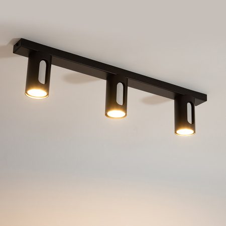 FLOW 3 plafon czarny/srebrny