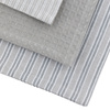 Woven Striped Tea Towel Grey S/3 500x700mm