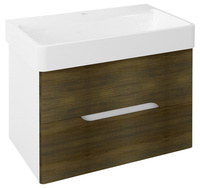 MEDIENA szafka umywalkowa 76x51x48,5cm, biały mat/dąb graphite