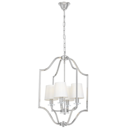 LAMPA WISZĄCA NOWOCZESNA BIAŁO-CHROMOWANA ORLANDO W4