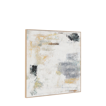 Obraz w ramie „White Noise” – biały, 89,5 × 3,5 × 89,5 cm