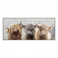 Three of a Kind Small Framed Canvas 820x28x350mm