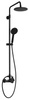 PAX zestaw prysznicowy z baterią dźwigniową, czarny mat