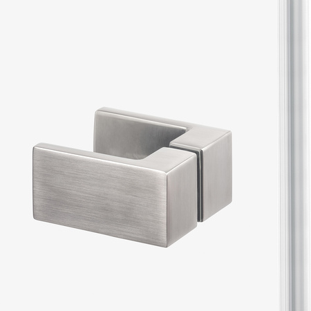 Drzwi wnękowe AVEXA NICKEL BRUSHED 1D P 90x200 szkło czyste 6mm Active Shield 2.0