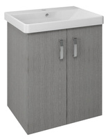 THEIA szafka umywalkowa 56,4x70x44,2cm, 2 drzwiczki, dąb srebrny