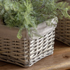 Sylva Sq Lined Basket Grey S/3 430x310x210mm