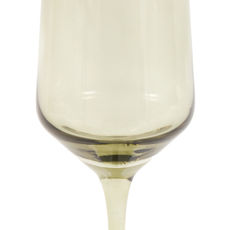 Flute Glass Smokey Green (4pk) 74x74x230mm